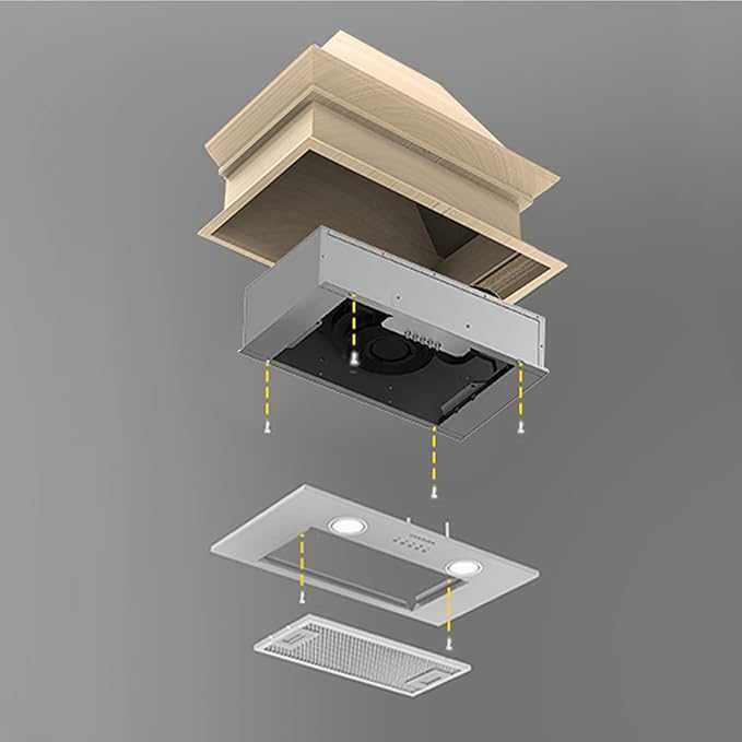 Hotă Ciarra CBCS5913A, bază de instalare, lățime 52 cm, 300 m³/h