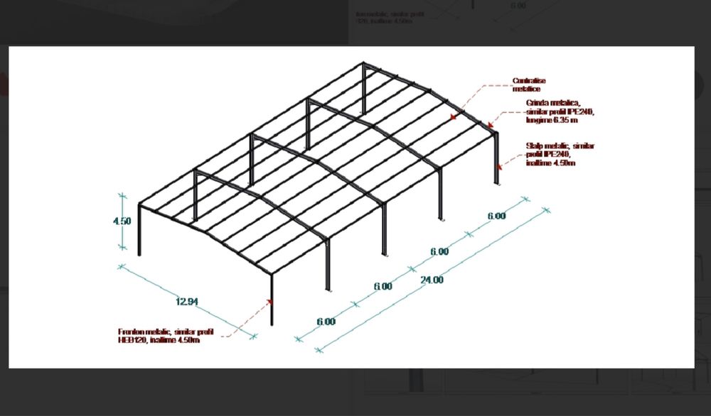 Structura hala industriala metalica depozitare