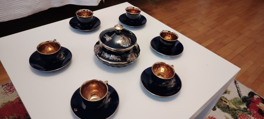 Serviciu de cafea din cobalt
