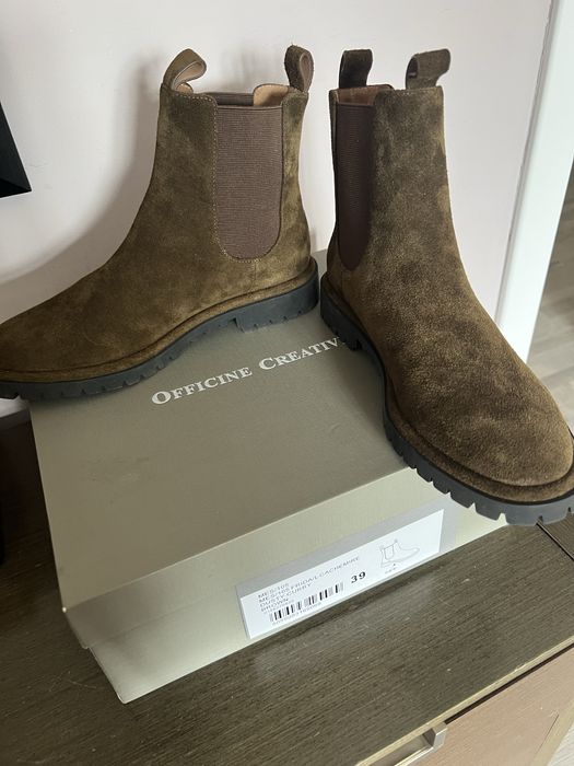 Ботинки челси замшевые