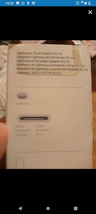 Adaptor apple 30 pini-lightning ,vga-30 pini si microUSB-lightning noi