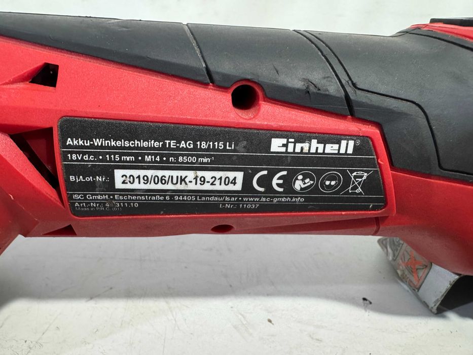 Ъглошлайф -  Einhell 18 V li ion