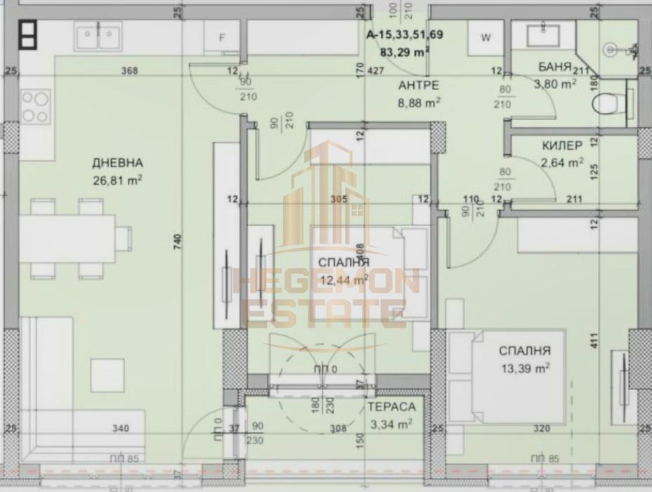 Продава се Тристаен апартамент в Варна, Владислав Варненчик - 95 кв.м за 802 €/кв.м - Снимка #1