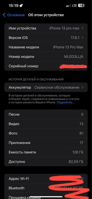 Iphone 13 pro max LLA ideal 128gb