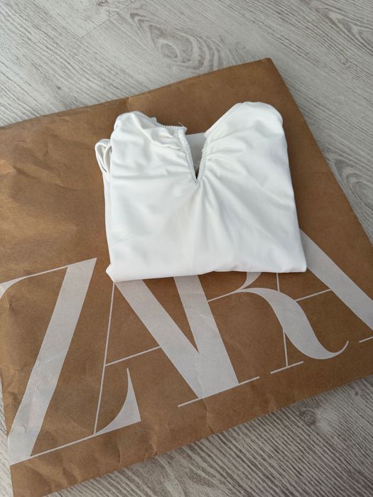 Бял бански ZARA ХЛ
