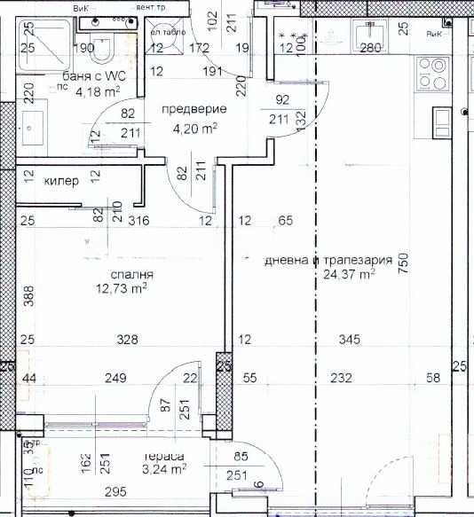 Продава се Двустаен апартамент в Пловдив, Тракия - 66 кв.м за 1591 €/кв.м - Снимка #1