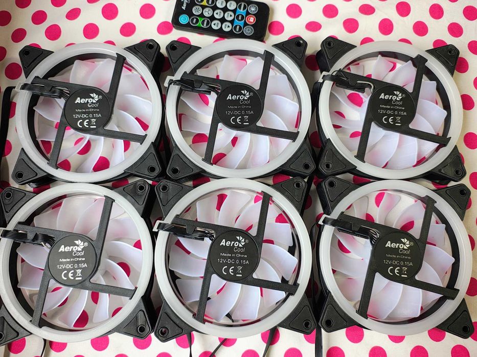 6 X Cooler Ventilator Aerocool Duo 12 ARGB 120mm ARGB.