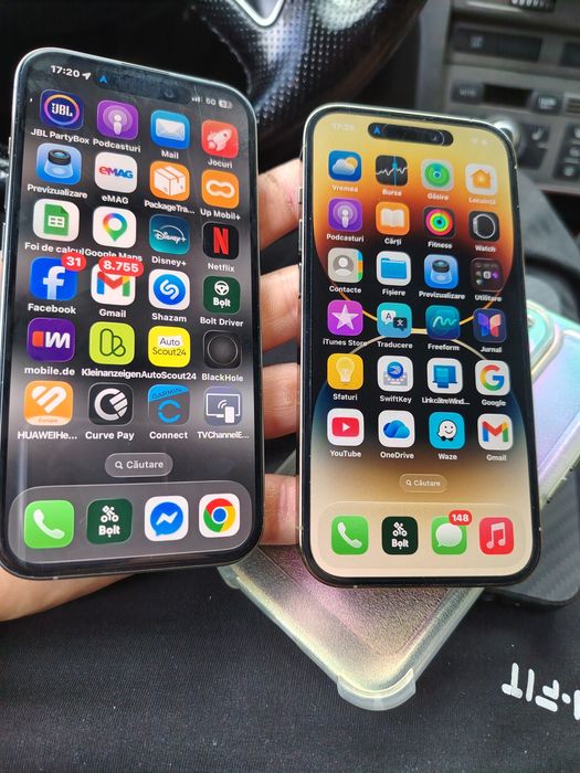Iphone 15 pro și 14 pro