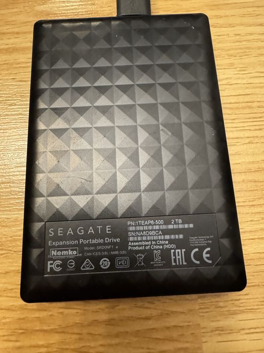 HDD extern Seagate Expansion Portable 2 TB, 2,5”, USB 3.0