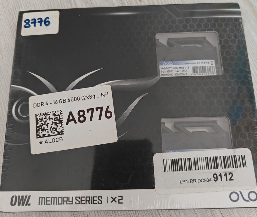 Oloy OWL 16gb (2x8gb) 4000mhz DDR4