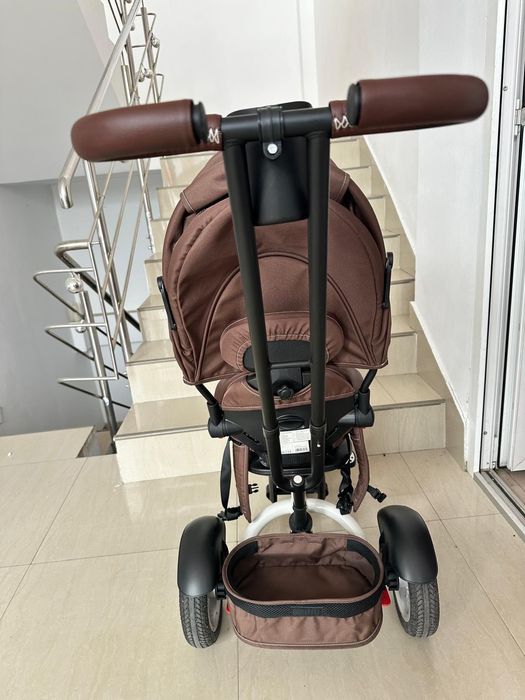 Tricicleta copii Bentley 6 luni-3 ani Premium Satin White 6 in 1 Noua