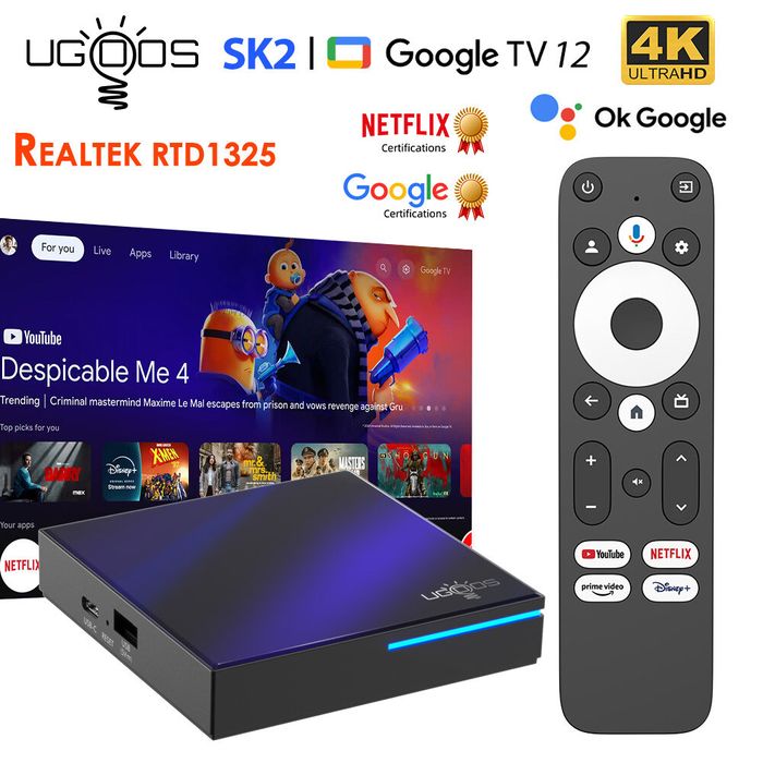Смарт тв приставка Ugoos SK2 Google TV