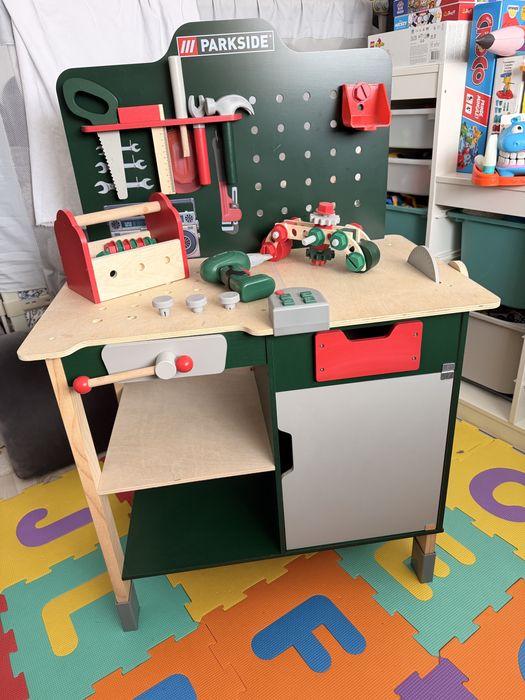 Atelier/Banc de scule din lemn pentru copii – Parkside