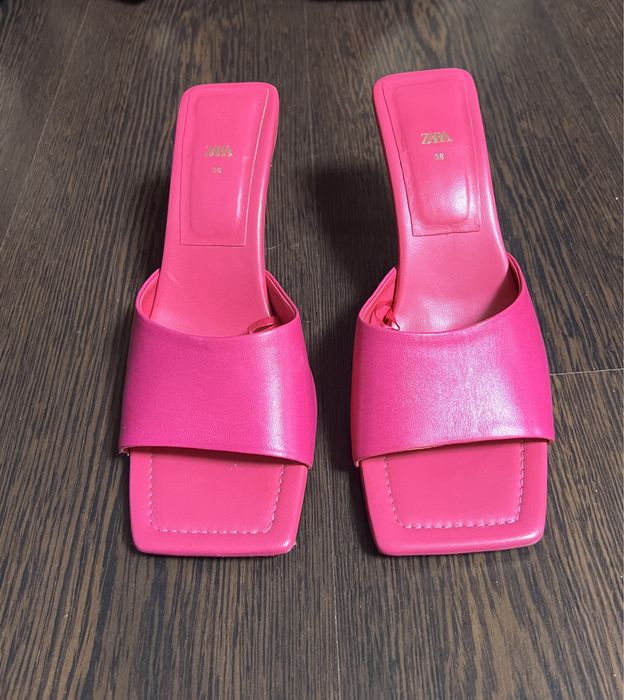 Saboti zara noi din piele naturala