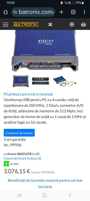 Osciloscop PC 4canale,nou,țiplă OCAZIE.