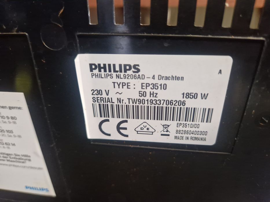 Espressor automat Phillips Saeco EP3510 defect
