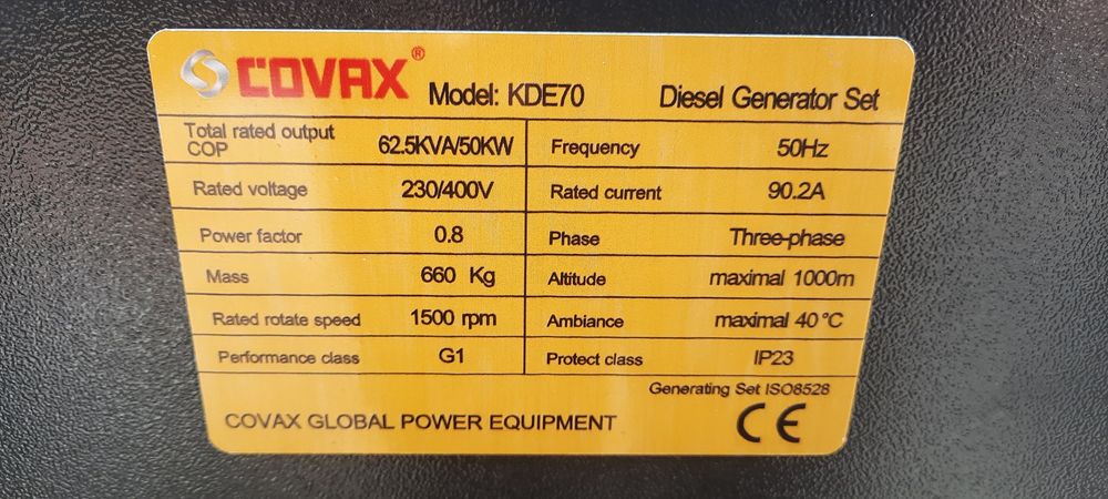 Генератор 50 квт открытый