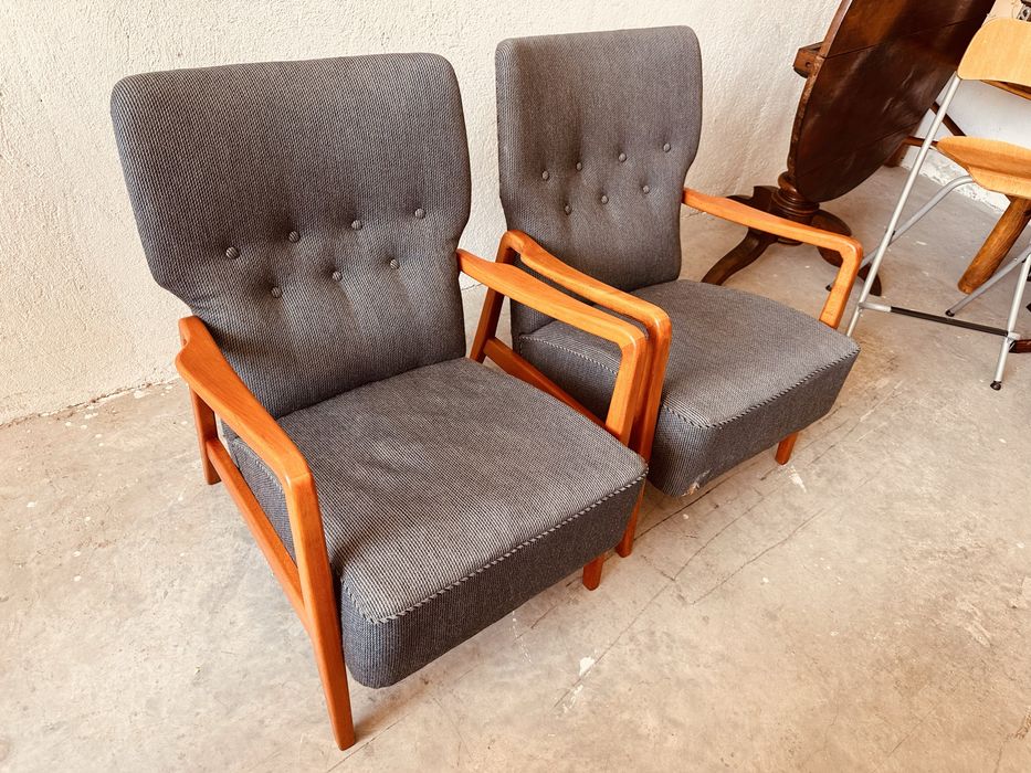 Винтидж датски кресла Danish Modern, тик, Svend Åge Eriksen стил, 1968–1974