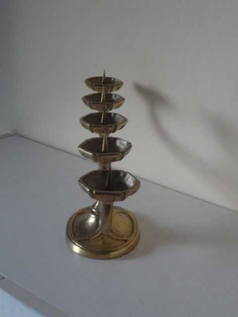 Месингов свещник за 5 бр. свещи от Италия