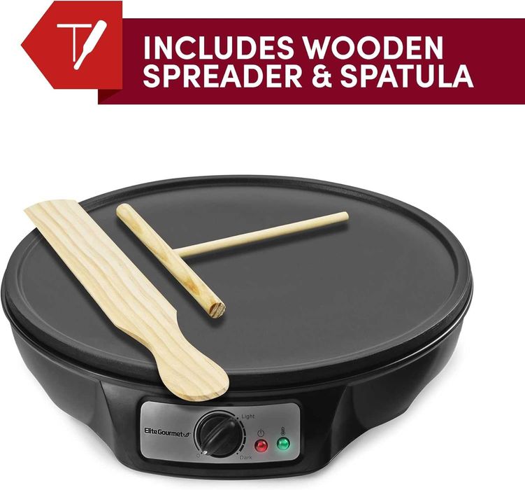 Уред за готвене на палачинки Elite Gourmet ECP-126, незалепваща плоча