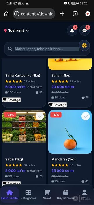 Sotiladi yangi sayt online market