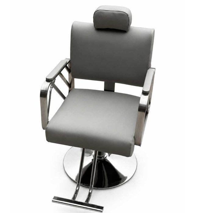 Парикмахерское кресло Grey Chrome