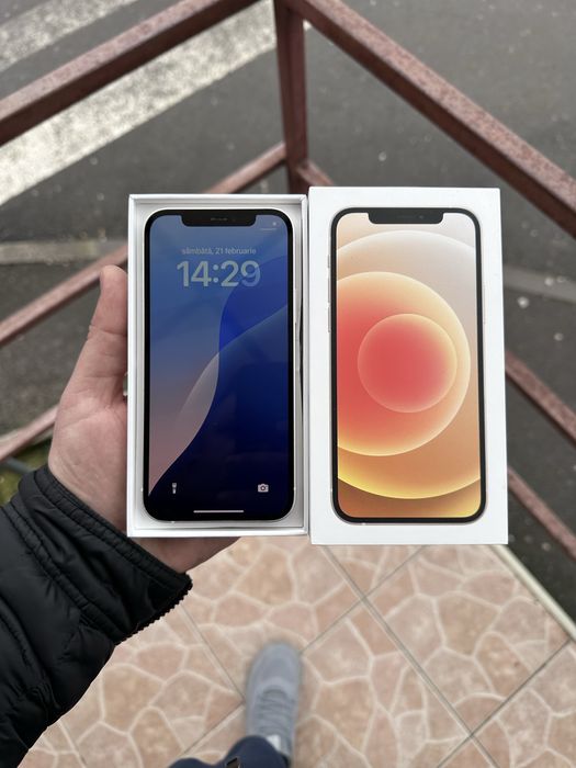 Iphone 12 Alb neverlock ca Nou bat 100% 64 Gb (dezmembrez telefoane )