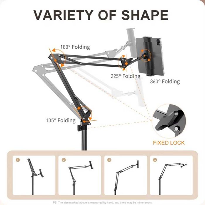 HSU L10 Pro  подова стойка за таблет/телефон – захват до 33 см, 360°