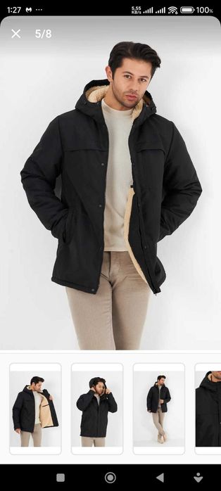 Jacheta de iarna cu gluga detasabila