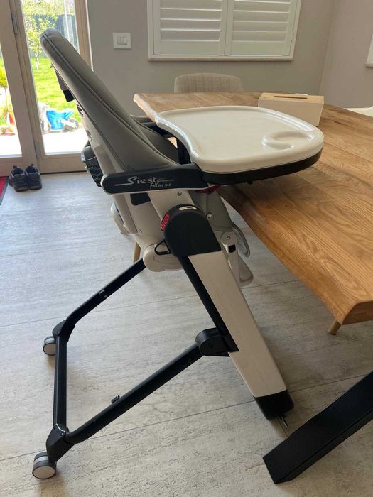 Scaun de masa 2in1 Peg Perego Siesta Follow Me, 0-15 Kg, Ice, Gri