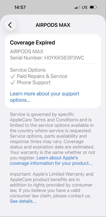 Airpods Max Silver A2096 в много добро състояние