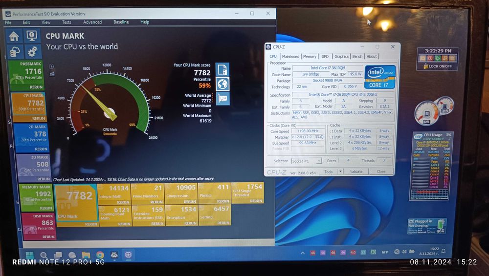 лаптоп HP Pavilion DV6-7014NR - Intel Core i7-3610QM - 480GB SSD
