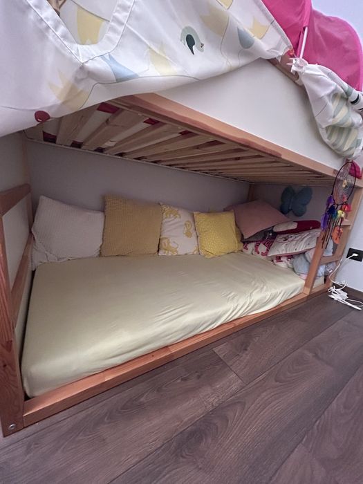 Pat lemn pt copii IKEA KURA