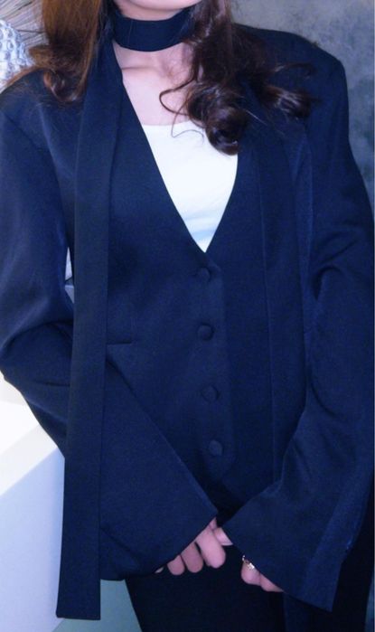 пиджак темно синий