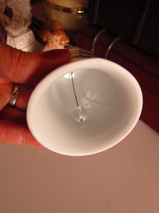 cadou rar Clopot colectie portelan  pictat aur Germany anii"70