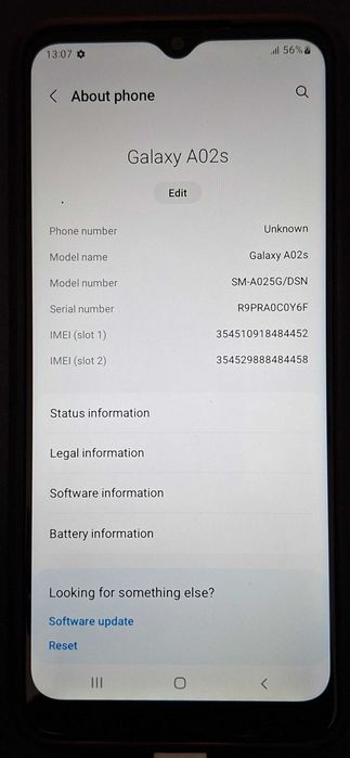 Samsung Galaxy A02s Бял - Супер Състояние + Кейс и Screen protector