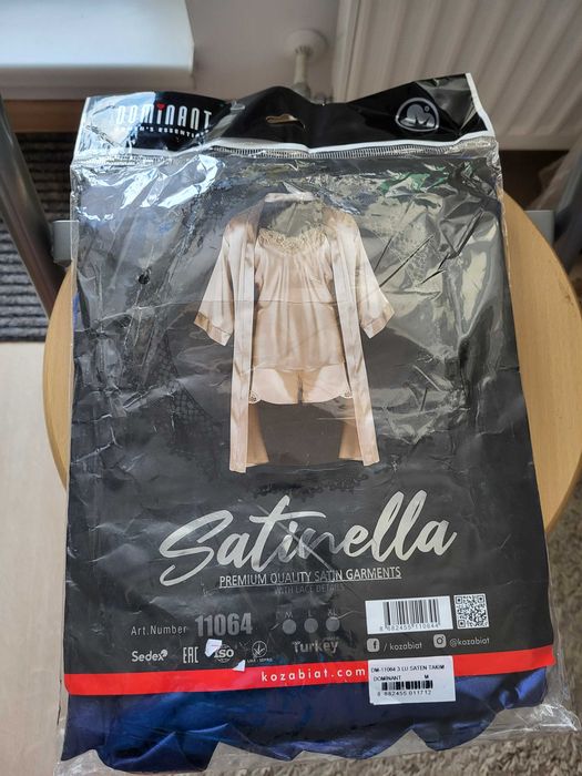 Halat din satin, Albastru, M