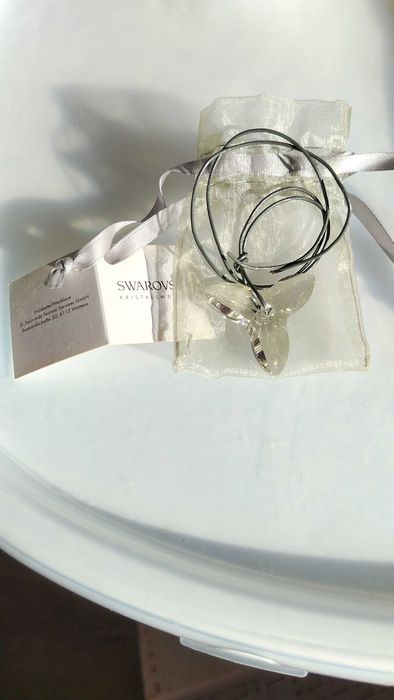 Swarovski камък, гердан с кожена връв