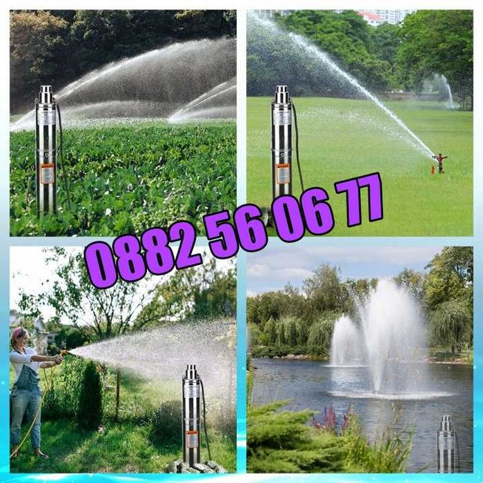 Потопяема сондажна винтова водна помпа 1100W, 3 m3/h, ф 100 и ф 86 мм