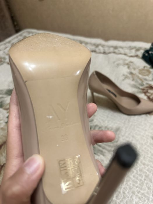 Лодочки туфли б/у бежевые