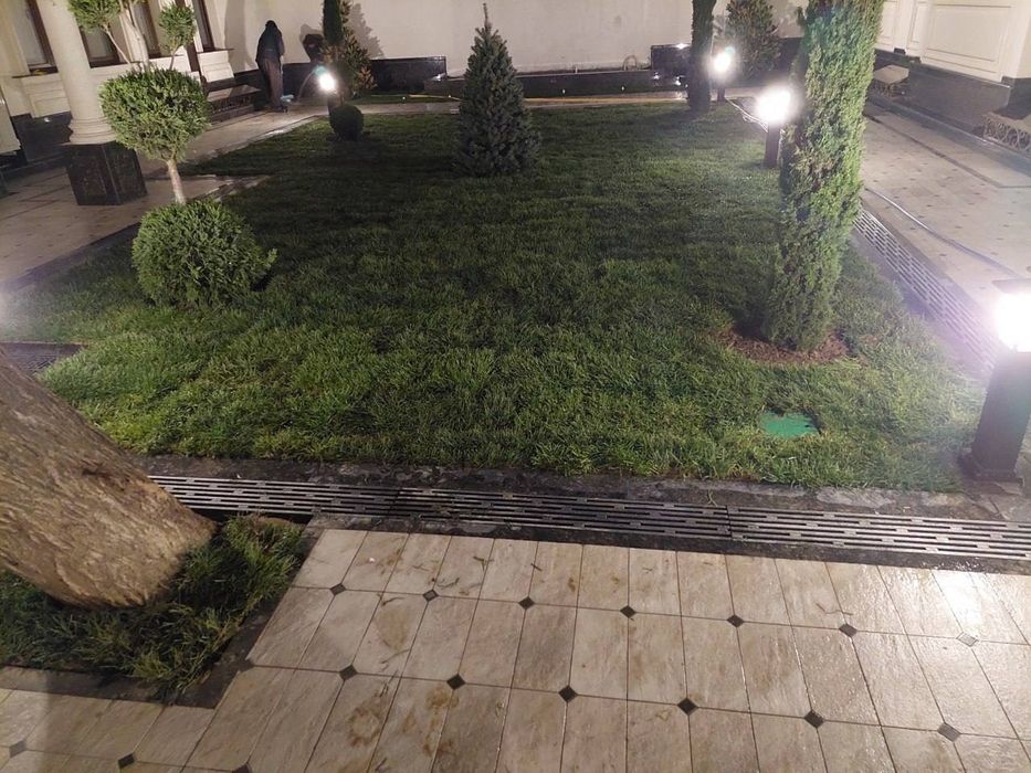 Газон ландшафтный дизайн поливная система