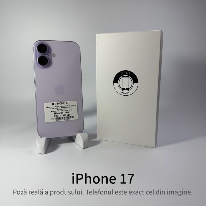  ispotmobile.ro  iPhone 17 256GB NOU  ! Garantie 2 ani + cadou