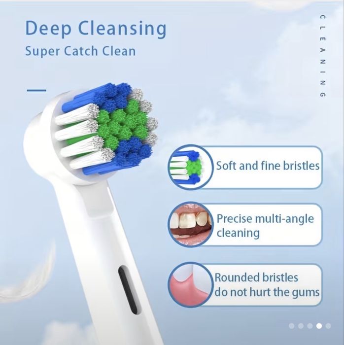 Електрическа четка за зъби с 2 глави и преносим калъф