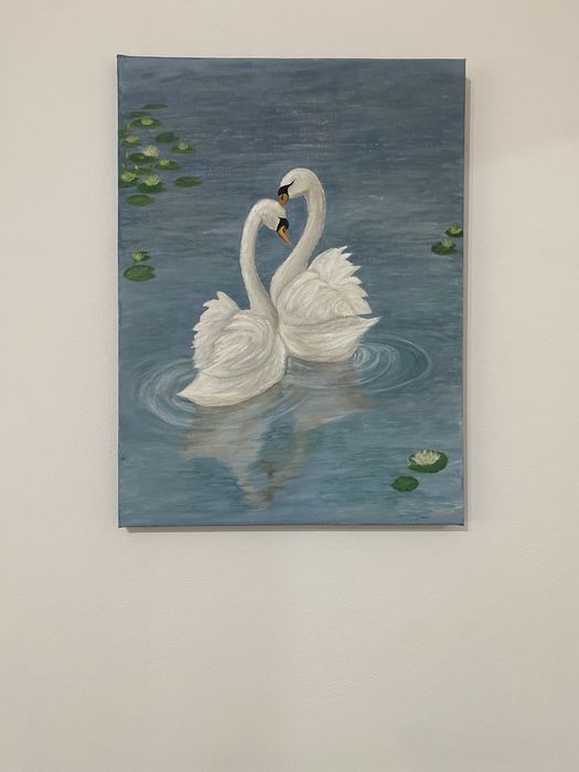 Tablou cu lebede unic de o eleganta aparte