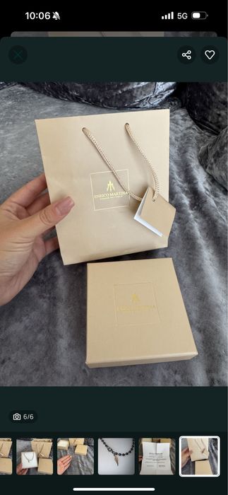 Италианско 18 карата златна висулка, сребърно масивно колие