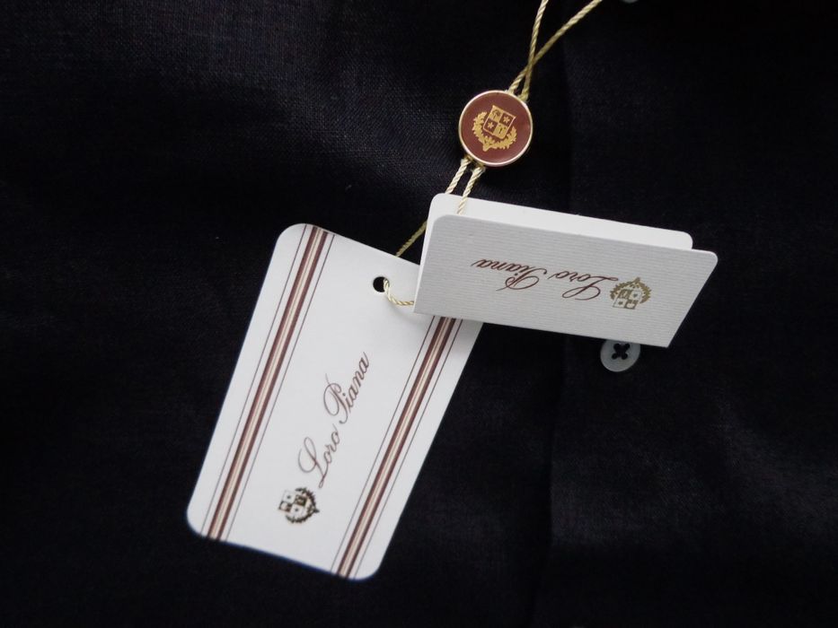 Мъжка ленена риза -L.P  с бродирано лого