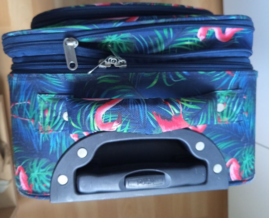 Troler mic imprimeu flamingo