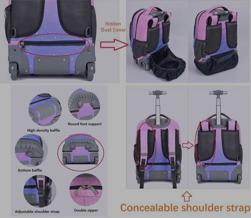 Ghiozdan rucsac scoala tip troler