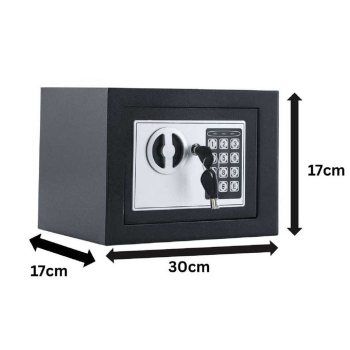 Електронен сейф с кодова клавиатура и резервен механичен ключ – 4.6L,