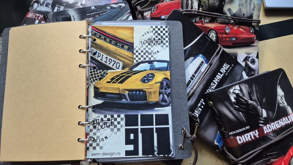 Agenda A6 piele Porsche 911 Spirit 70 personalizata